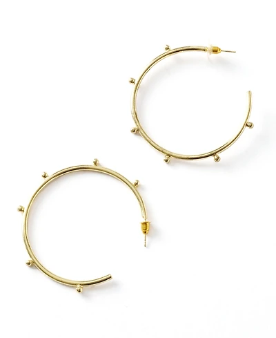 Matr Boomie Bhavani Gold Dot Hoop Earrings