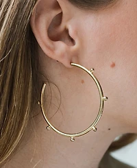 Matr Boomie Bhavani Gold Dot Hoop Earrings