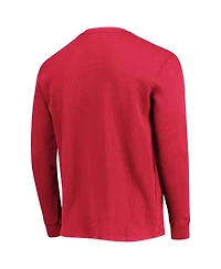 Men's Dunbrooke Scarlet San Francisco 49ers Logo Maverick Thermal Henley Long Sleeve T-shirt