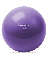 Philosophy Gym Toning Ball, 6 Lb, Purple - Soft Weighted Mini Medicine Ball