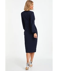 Quiz Women's Front Knot Wrap Detail Midi Dress