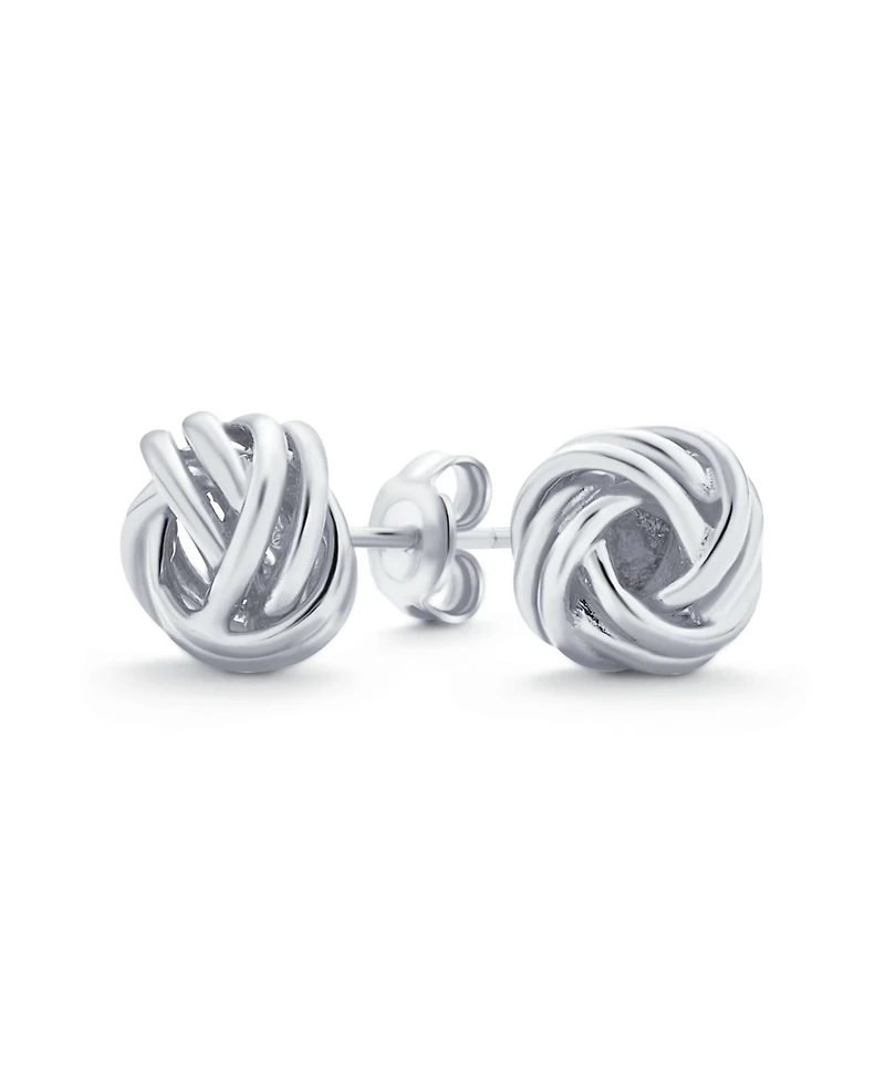 Bling Jewelry Traditional Drop Ball Earrings Woven Rope Knot 14K Gold Plated Sterling Silver