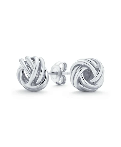 Bling Jewelry Traditional Drop Ball Earrings Woven Rope Knot 14K Gold Plated Sterling Silver