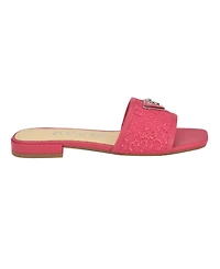 Guess Women's Tamsea One Band Square Toe Slide Flat Sandals