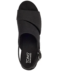 Toms Women's Claudine Slingback Cork Wedge Platform Sandals