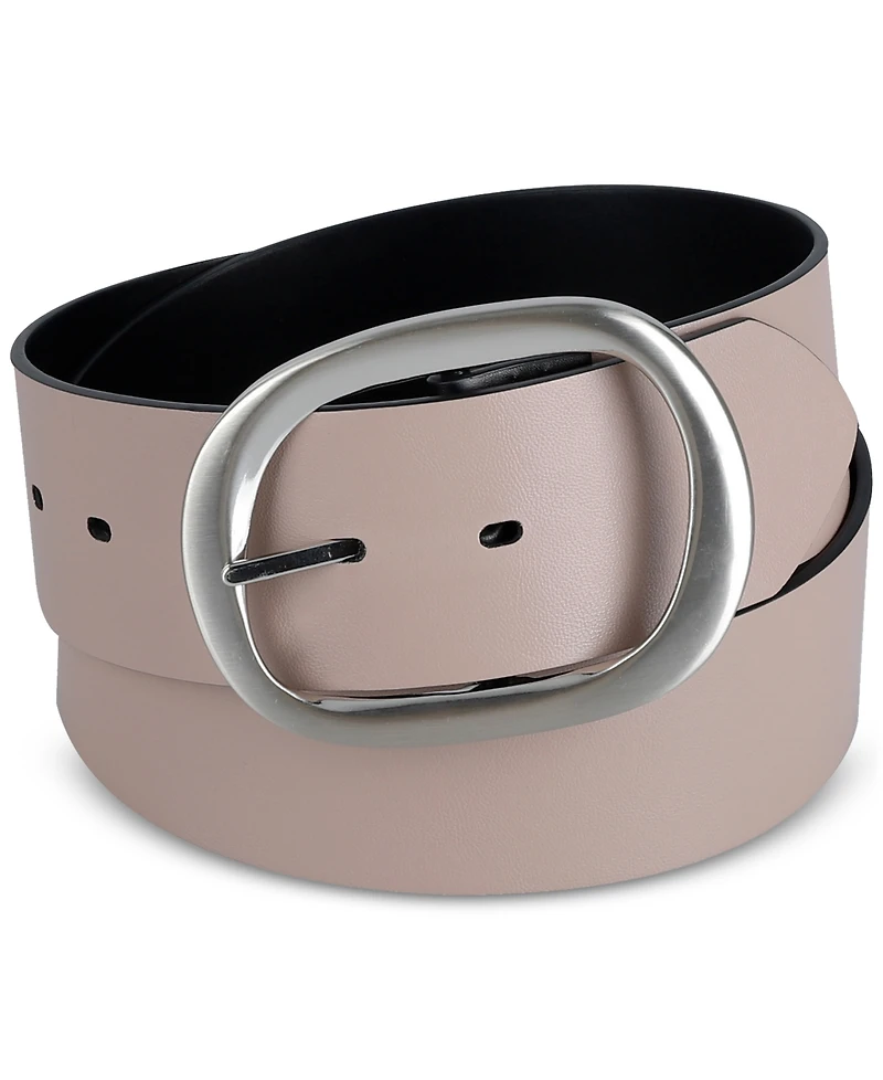 Calvin Klein Women's Reversible Oversized Statement Buckle Belt