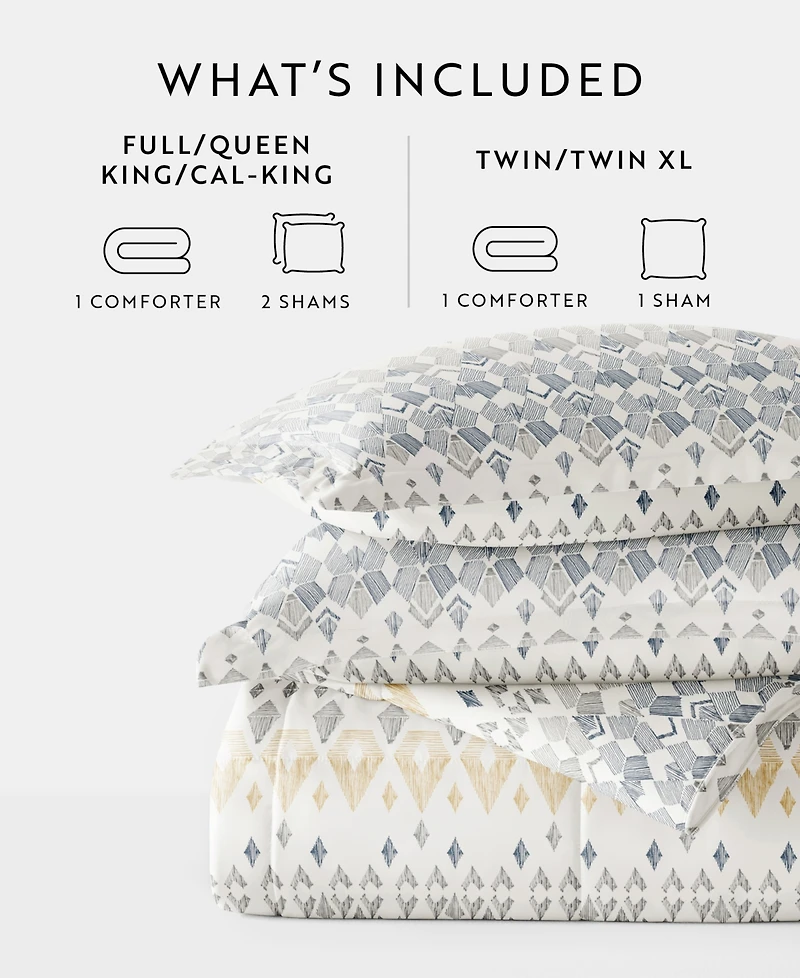 ienjoy Home Mayan Stamp 3-Piece Comforter Set