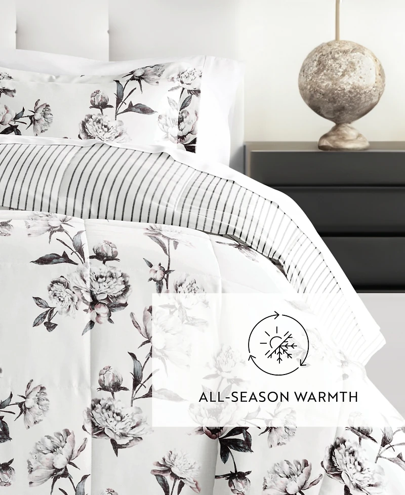 ienjoy Home Vintage-Like Magnolia Stripe 2-Piece Comforter Set, Twin/Twin Xl