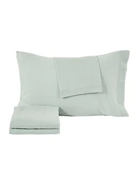 Premium Comforts Heathered Melange T-shirt Jersey Knit Cotton Blend Piece Sheet Set