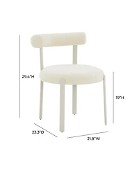 Tov Furniture 1 Pc. Textured Velvet Bolster Back Dining Chair