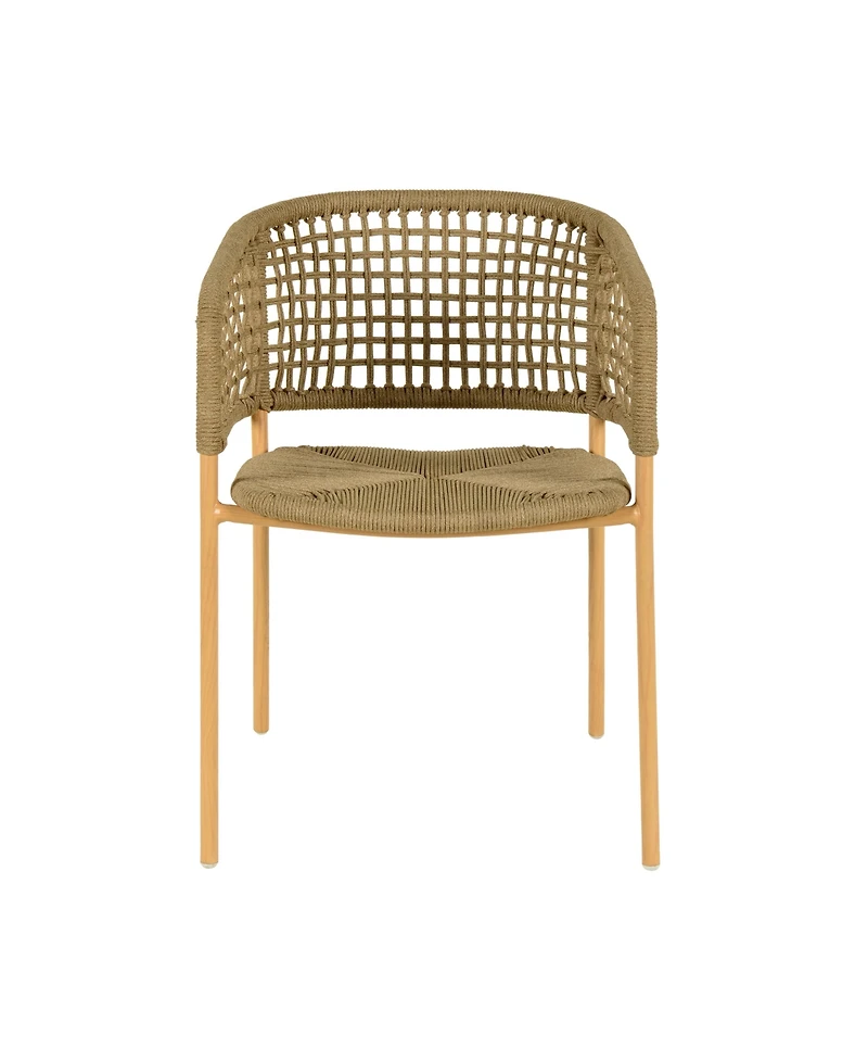 Tov Furniture 1 Pc. Oak Finish Outdoor Dining Chair