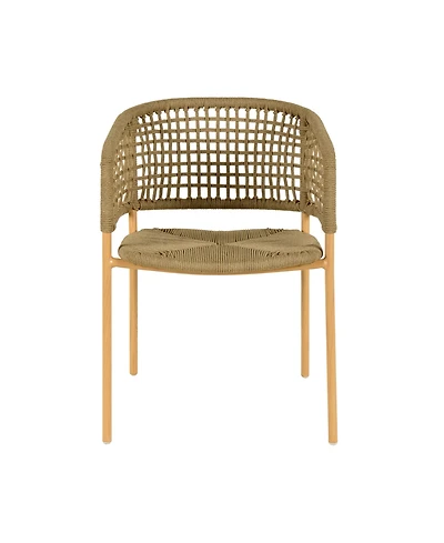 Tov Furniture 1 Pc. Oak Finish Outdoor Dining Chair