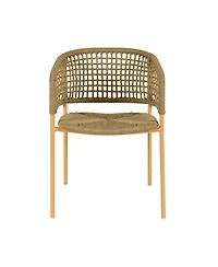 Tov Furniture 1 Pc. Oak Finish Outdoor Dining Chair