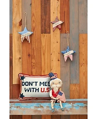 6.5" x 9" With U S July 4th Needlepoint Petite Throw Pillow