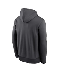 Men's Nike Anthracite Kansas City Chiefs 2023 Afc Champions Locker Room Trophy Collection Pullover Hoodie