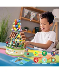 Contixo Flying Balloons Building Block Set With Music Box - 528 Pcs