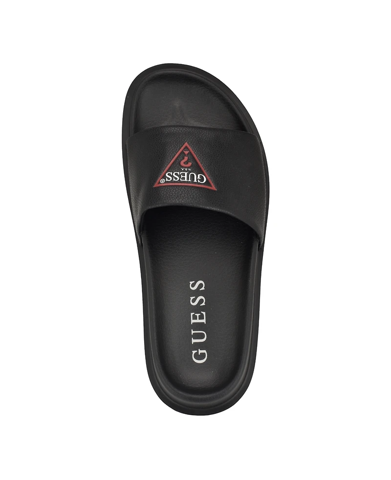 Guess Men's Vumble Triangle Emblem Fashion Slide Sandal