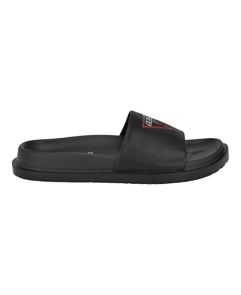 Guess Men's Vumble Triangle Emblem Fashion Slide Sandal