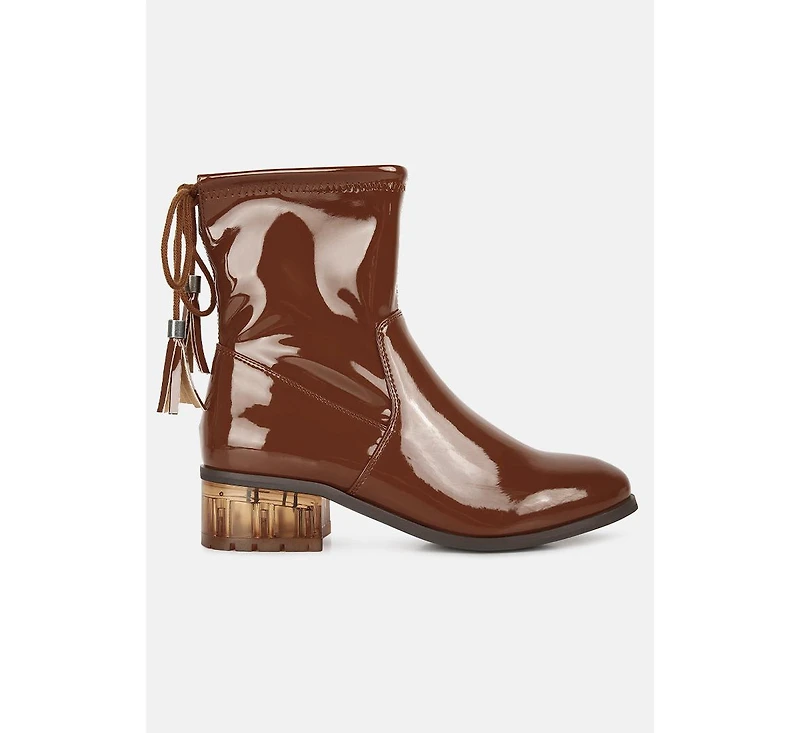 London Rag Cheer Leader Tassels Detail Ankle Boots