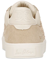 Sam Edelman Women's Elcie Lace-Up Raffia Court Sneakers