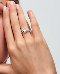 Pandora Sterling Silver Timeless Overlapping Sparkling Band Ring