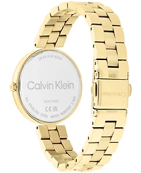 Calvin Klein Women's Gleam Gold-Tone Stainless Steel Bracelet Watch 32mm