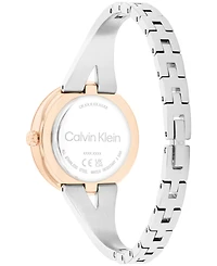 Calvin Klein Women's Joyful Two-Tone Stainless Steel Bangle Bracelet Watch 30mm