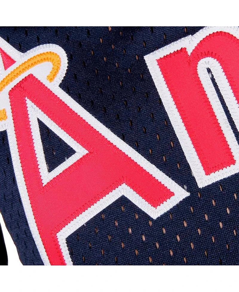 Men's Mitchell & Ness Reggie Jackson Navy California Angels Cooperstown Mesh Batting Practice Jersey