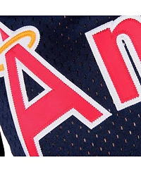 Men's Mitchell & Ness Reggie Jackson Navy California Angels Cooperstown Mesh Batting Practice Jersey