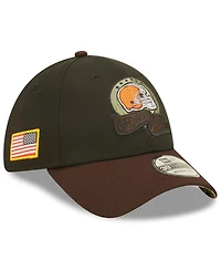 Men's New Era Black, Brown Cleveland Browns 2022 Salute To Service 39THIRTY Flex Hat