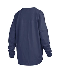 Women's Pressbox Navy Michigan Wolverines College Football Playoff 2023 National Champions The Big Shirt Oversized Long Sleeve T-shirt