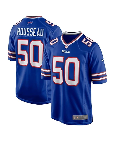 Men's Nike Gregory Rousseau Royal Buffalo Bills Game Player Jersey