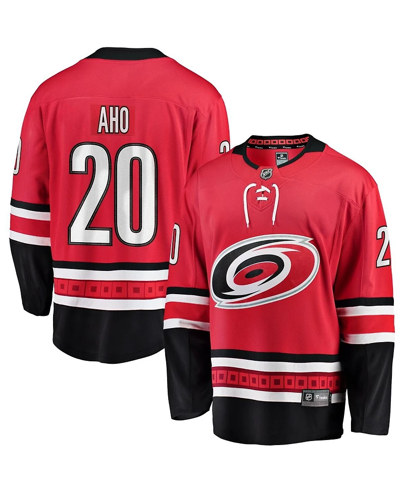 Men's Fanatics Sebastian Aho Red Carolina Hurricanes Alternate Breakaway Player Jersey