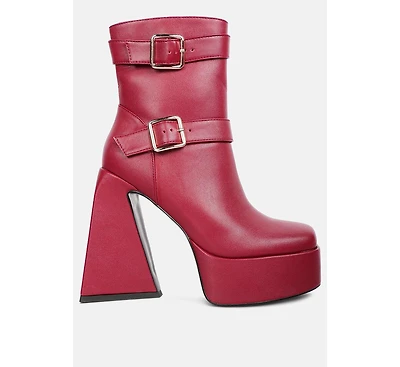 Hot Cocoa High Platform Ankle Boots