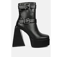 Hot Cocoa High Platform Ankle Boots
