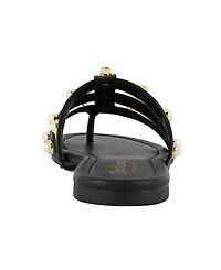 Juicy Couture Women's Zallymae Embellished Slide Flat Sandals