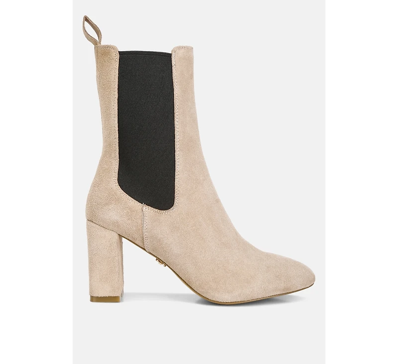Gaven Womens Suede High Ankle Chelsea Boots