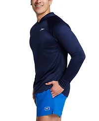 Speedo Men's Baybreeze Long Sleeve Hooded Performance Swim Shirt