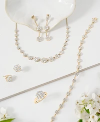 Wrapped in Love Diamond Triple Flower Cluster Drop Earrings (1-1/2 ct. t.w.) in 14k Gold, Created for Macy's