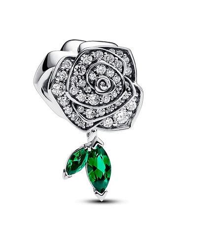 Pandora Sparkling Cubic Zirconia Rose Bloom Charm in Sterling Silver