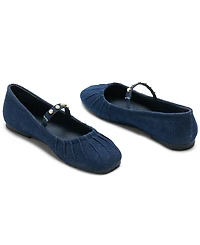 Kenneth Cole Reaction Women's Eimar Imitation Pearl Square Toe Ballet Flats