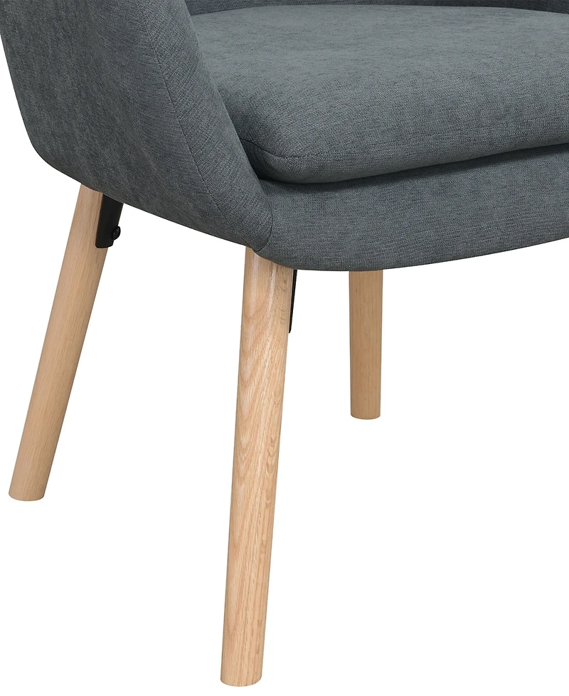 Convenience Concepts 25.25" Faux Linen Charlotte Wingback Accent Armchair