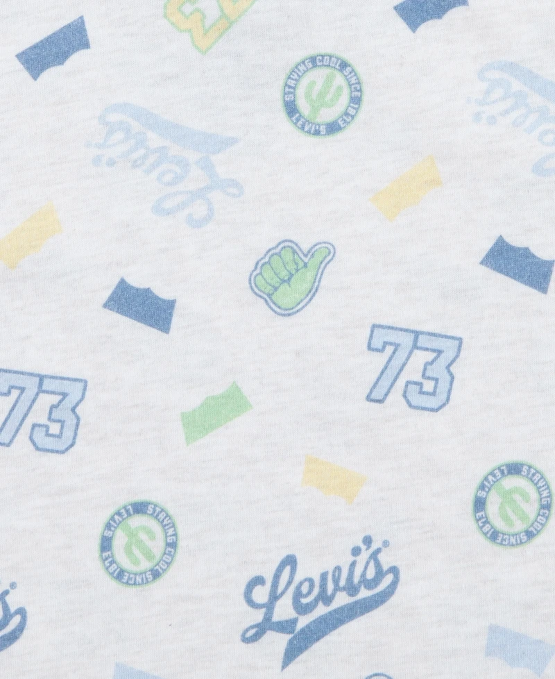Levi's Baby Boys Badges Printed T-shirt and Shorts Set