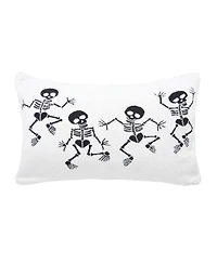 16" x 24" Skeleton Halloween Throw Pillow