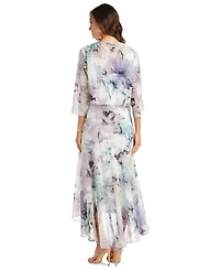 R & M Richards Women's Printed Sleeveless Midi Dress & Cropped Jacket
