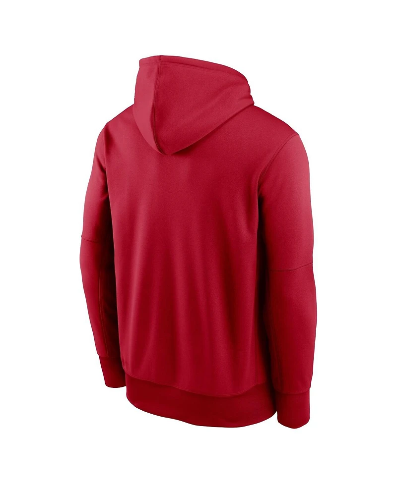 Men's Nike Scarlet San Francisco 49ers 2023 Nfc Champions Iconic Pullover Hoodie