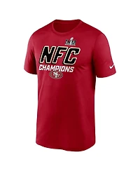 Men's Nike Scarlet San Francisco 49ers 2023 Nfc Champions Iconic T-shirt