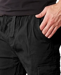 Galaxy By Harvic Men's Slim Fit Stretch Cargo Jogger Pants, Pack of 2