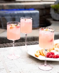 Jeanne Fitz Scalloped Rim Fluted Wine Glasses, Set of 4