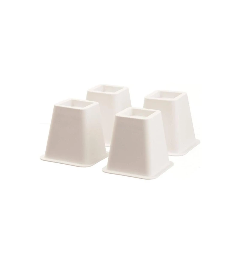 5 to 6 inch Bed Frame Risers for Elevation & Under-Bed Storage - Heavy-Duty Furniture Riser for Table, Couch, Desk, and Chair